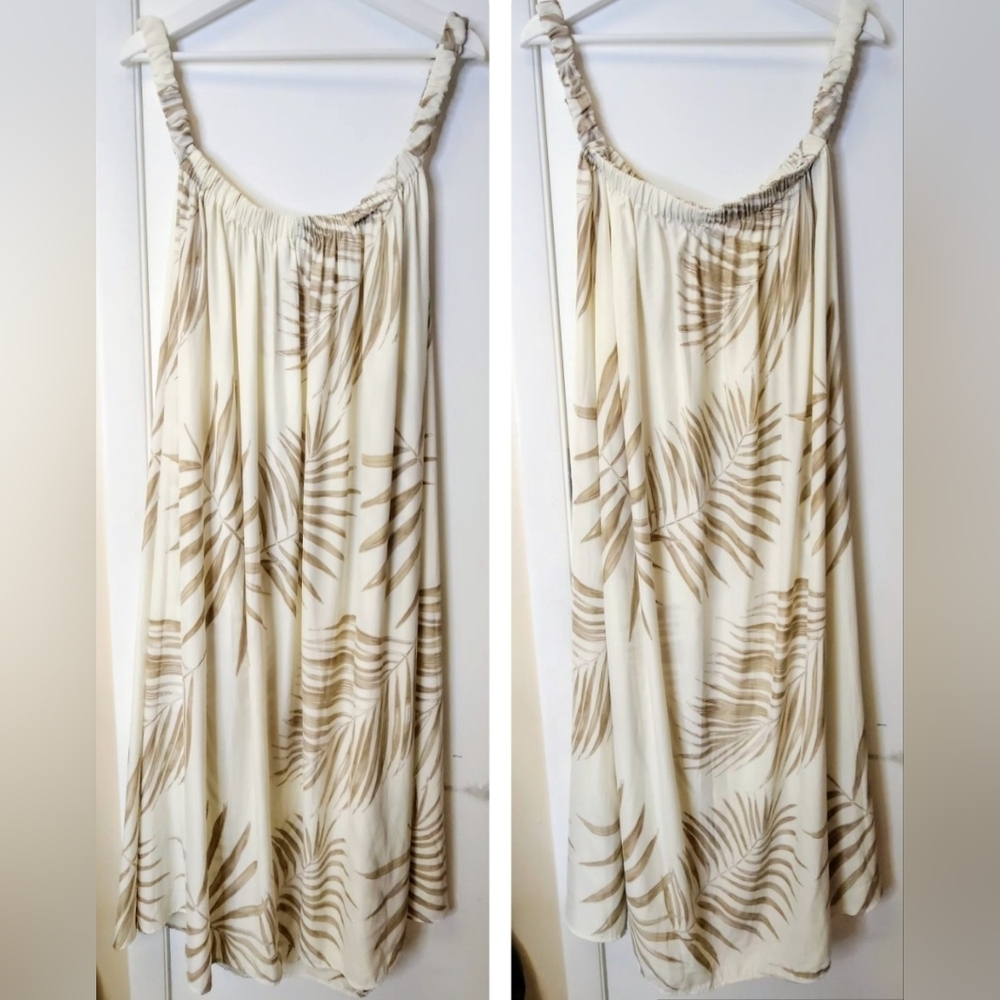 BB Dakota by Steve Madden Cream And Grey Palm Down Maxi Dress Size S - Picture 3 of 16